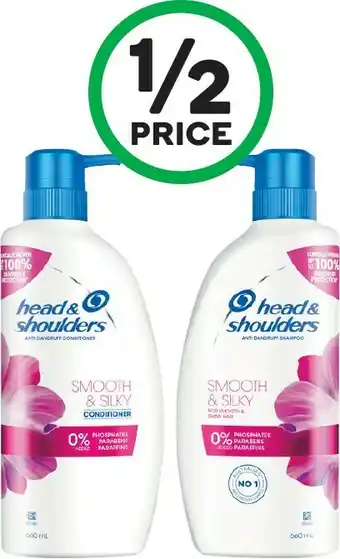 Woolworths Head & Shoulders Smooth & Silky Shampoo or Conditioner 660ml offer