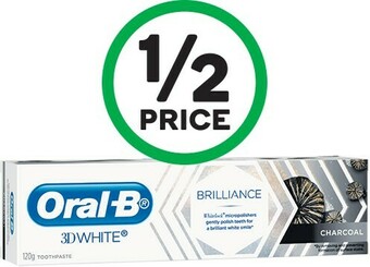 Woolworths Oral-B 3D White Brilliance Charcoal Toothpaste 120g offer
