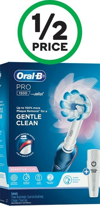 Woolworths Oral-B Pro 1500 Electric Toothbrush Pk 1 offer