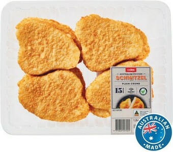 Coles Coles RSPCA Approved Chicken Schnitzel Plain Crumb 1.2kg offer