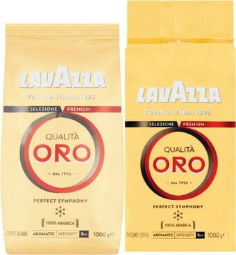 Coles Lavazza Qualita Oro Coffee Beans or Ground 1kg offer