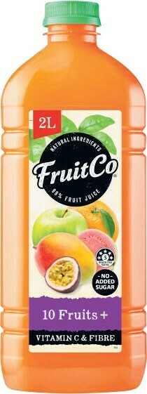 Coles Fruit Co + Juice 2 Litre offer