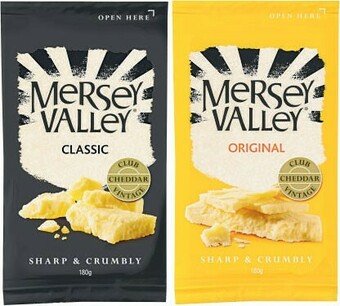 Coles Mersey Valley Cheddar Cheese 180g offer