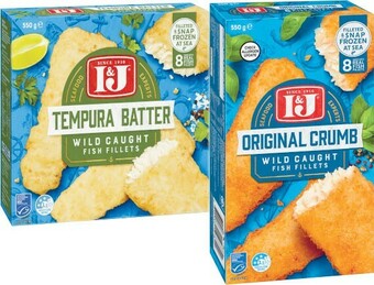 Coles I&J Fish Fillets 550g offer