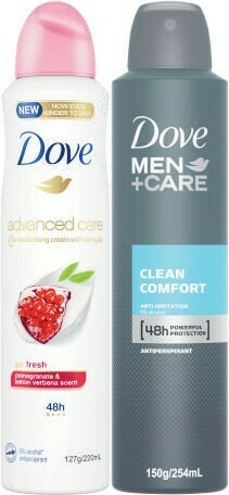 Coles Dove Antiperspirant Aerosol Deodorant 220mL-254mL offer
