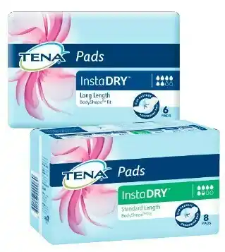 Coles Tena Insta Dry Pads 6 Pack-8 Pack offer