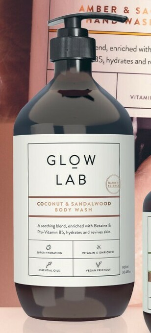 Coles Glow Lab Body Wash 900mL offer