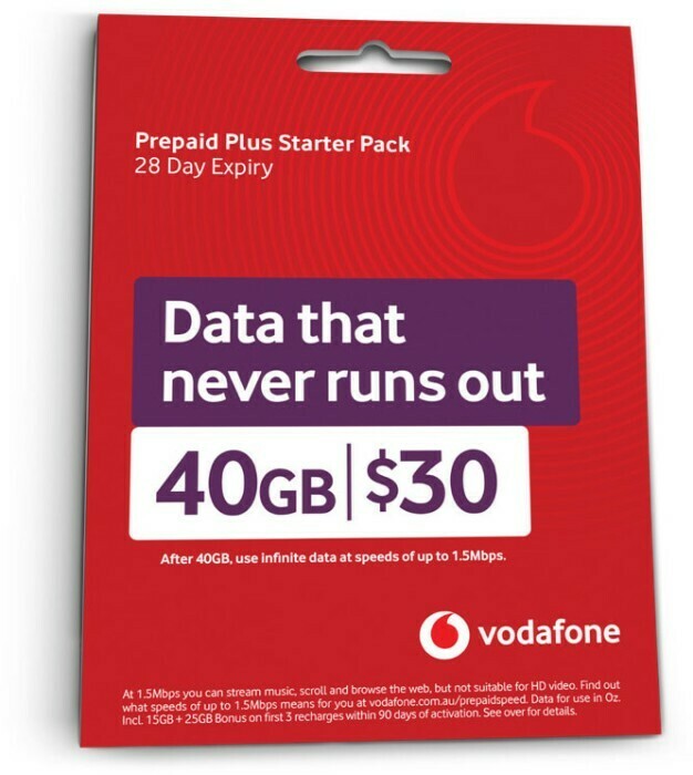 Vodafone 30 Starter Pack offer at Coles