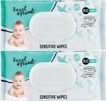 Coles Rascal + Friends Sensitive Wipes 80 Pack offer