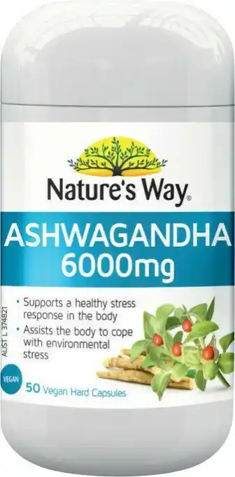 Coles Nature’s Way Ashwagandha Tablets 50 Pack offer