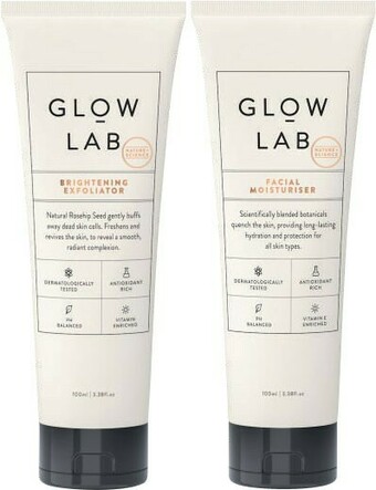 Coles Glow Lab Facial Moisturiser or Brightening Exfoliator 100mL offer