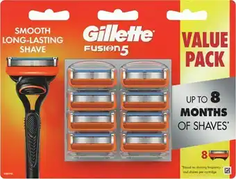 Coles Gillette Fusion 5 Razor Blades Refill 8 Pack offer