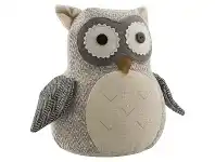 Botan the Owl Fabric Door Stopper, Grey