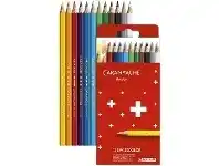 Officeworks Caran d'Ache Swisscolour Permanent Pencils 12 Pack Assorted offer