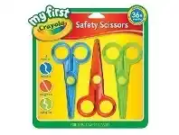 Officeworks Crayola My First School Safety Scissors 3 Pack offer