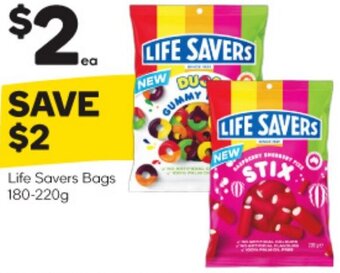 Woolworths Life Savers Bags 180-220g offer