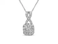 Bevilles Jewellery 9ct White Gold 0.60ct Diamond Necklace offer
