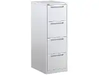 Officeworks Steelco 4 Drawer Filing Cabinet White Satin offer