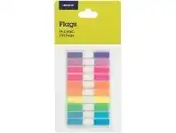 Officeworks J.Burrows Translucent Flags 6 x 44mm Assorted 10 Pack offer