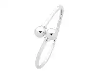 Bevilles Jewellery Sterling Silver Plain Ball Bangle offer