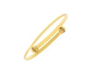 Bevilles Jewellery 9ct Yellow Gold Silver Infused Cubic Zirconia Bangle offer