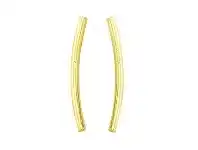 Bevilles Jewellery 9ct Yellow Gold Silver Infused Long Curve Stud Earrings offer