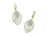 Bevilles Jewellery 9ct Yellow Gold Silver Infused Stardust Filigree Drop Earrings offer
