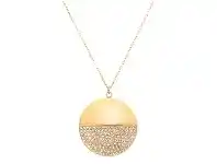 Bevilles Jewellery Yellow Stainless Steel Pave Crystal Necklace 70cm offer