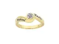 Bevilles Jewellery Personalised 9ct Yellow Gold Diamond Set Ring offer