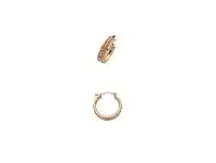Bevilles Jewellery Rose Stainless Steel Pave Hoop Earrings offer