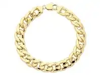 Bevilles Jewellery 9ct Yellow Gold Solid Curb Bracelet offer