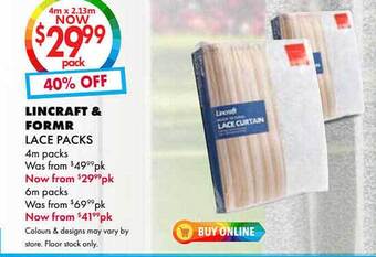 Lincraft Lincraft & Formr Lace Packs offer