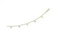 Bevilles Jewellery 9ct Two Tone Silver Infused 7 Hearts Anklet offer