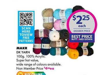 Lincraft Makr Dk Yarn offer