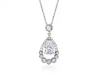 Georgini Chloe Tear Drop Silver Necklace