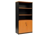 LivingStyles Logan Half Door Cupboard, Beech / Black offer