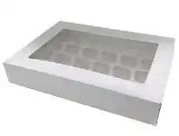 The Party People Shop Cupcake Box - White 24 Spaces offer