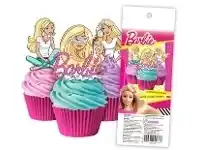 Cupcake Toppers - Wafer, Barbie 16 pk