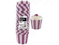 The Party People Shop Baking Cups - Stripes, Purple 25 pk offer
