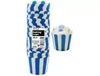 The Party People Shop Baking Cups - Stripes, Blue 25 pk offer