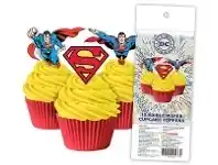 Cupcake Toppers - Wafer, Superman 16 pk