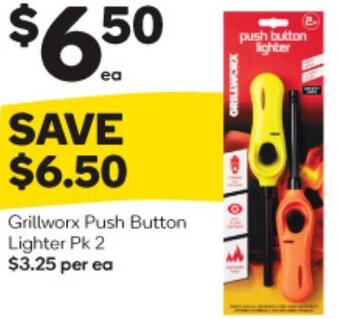 Woolworths Grillworx Push Button Lighter offer