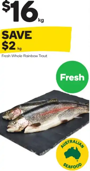 Woolworths Fresh Whole Rainbow Trout offer