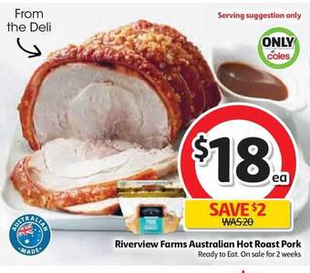 Coles Riverview Farms Australian Hot Roast Pork offer