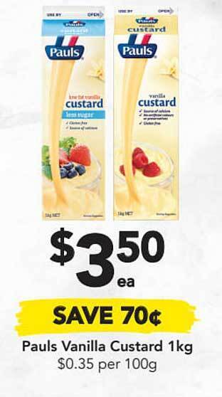 Drakes Pauls Vanilla Custard offer
