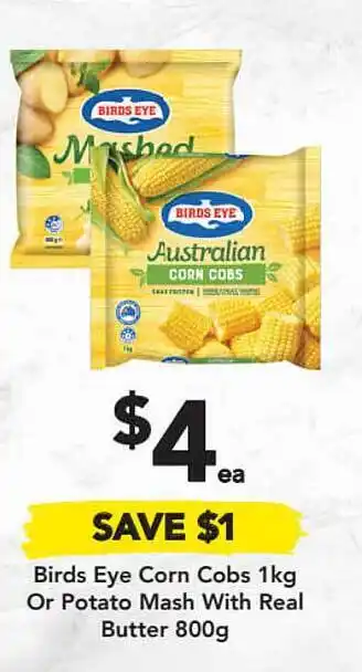 Corn Cobs Or Potato Mash With Real Butter