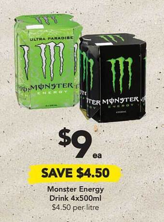 Drakes Monster Energy Drink offer