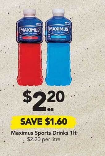 Drakes Maximus Sports Drinks offer