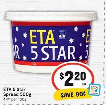 IGA Eta 5 Star Spread offer