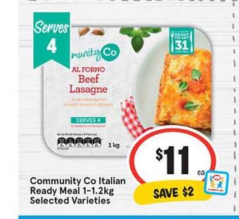 Community Co Italian Ready Meal